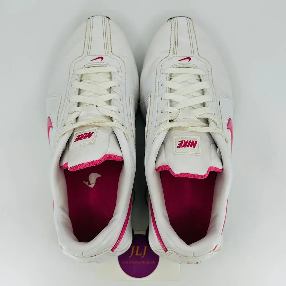 Nike Women's Shox Conundrum Athletic Sneakers White/Vivid Pink 407989-162 Size 6